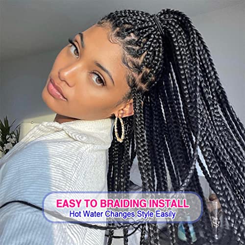 Fairise 16 Inch Black Pre Stretched Braiding Hair - 8 Pack, Yaki Texture, Itch-Free, Easy Install, Perm Yaki Style