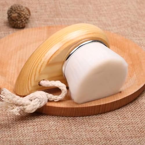 Joyful Living Silicone Facial Cleansing Brush with Wooden Handle