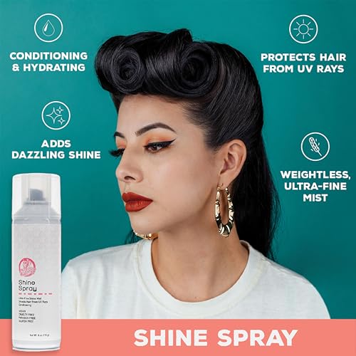 Suavecita Vegan Shine Spray 6oz - Hydrating Finishing Mist for Frizzy & Dry Hair