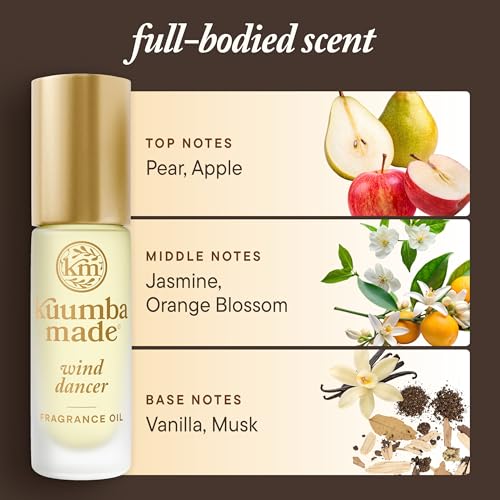 Kuumba Made Wind Dancer Fragrance Oil Roll-On 0.15 Fl Oz - Light Floral, Alcohol-Free