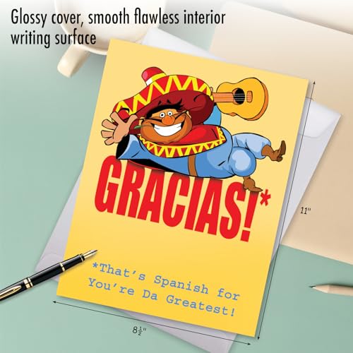 Jumbo Thank You Greeting Card - Funny Gracious Design - 8.5 x 11 Inch