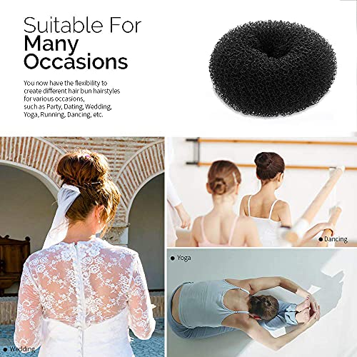 TwistyTieLB 2PCS Large Hair Donut Bun Maker Set - 3.5 Inch