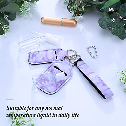 Marble Travel Essentials Kit – 40-Pack Bottles & Lanyards for Women
