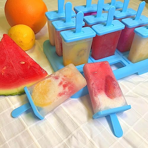 Alinana 12-Cavity Popsicle Molds with Built-in Sticks & Funnel