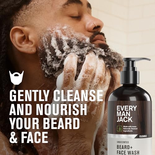 Every Man Jack Beard + Face Wash, Unscented, 6.7 fl.oz (Pack of 2)
