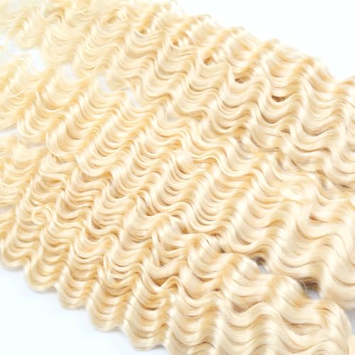 Vinmdonm 613 Blonde Deep Wave Human Hair Bundles - Brazilian Virgin Remy Hair