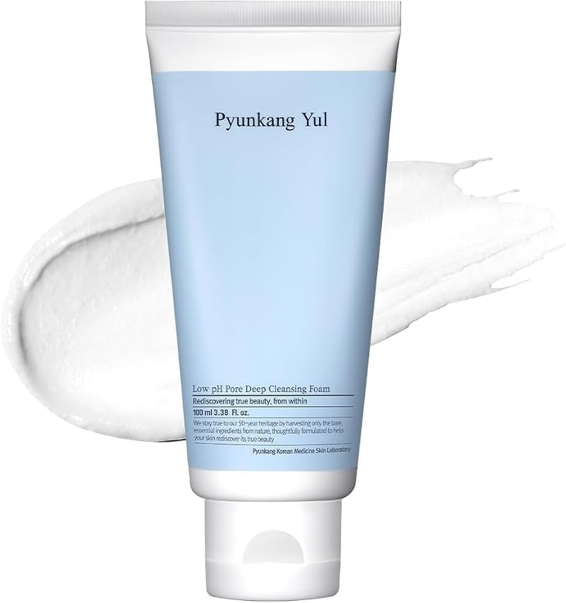 Pyunkang Yul Low pH Pore Deep Cleansing Foam with Microbubbles & AHA, Sensitive Skin Safe