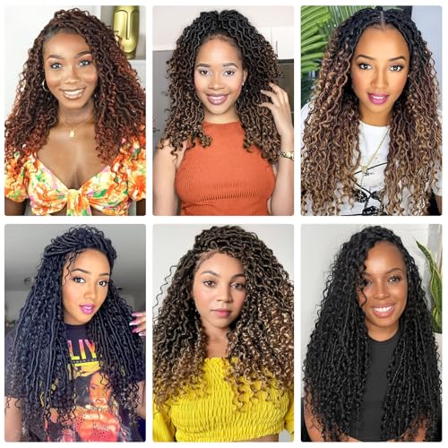 Alicoco Goddess Locs Crochet Hair 24 Inch 8 Packs 1B - Boho Style