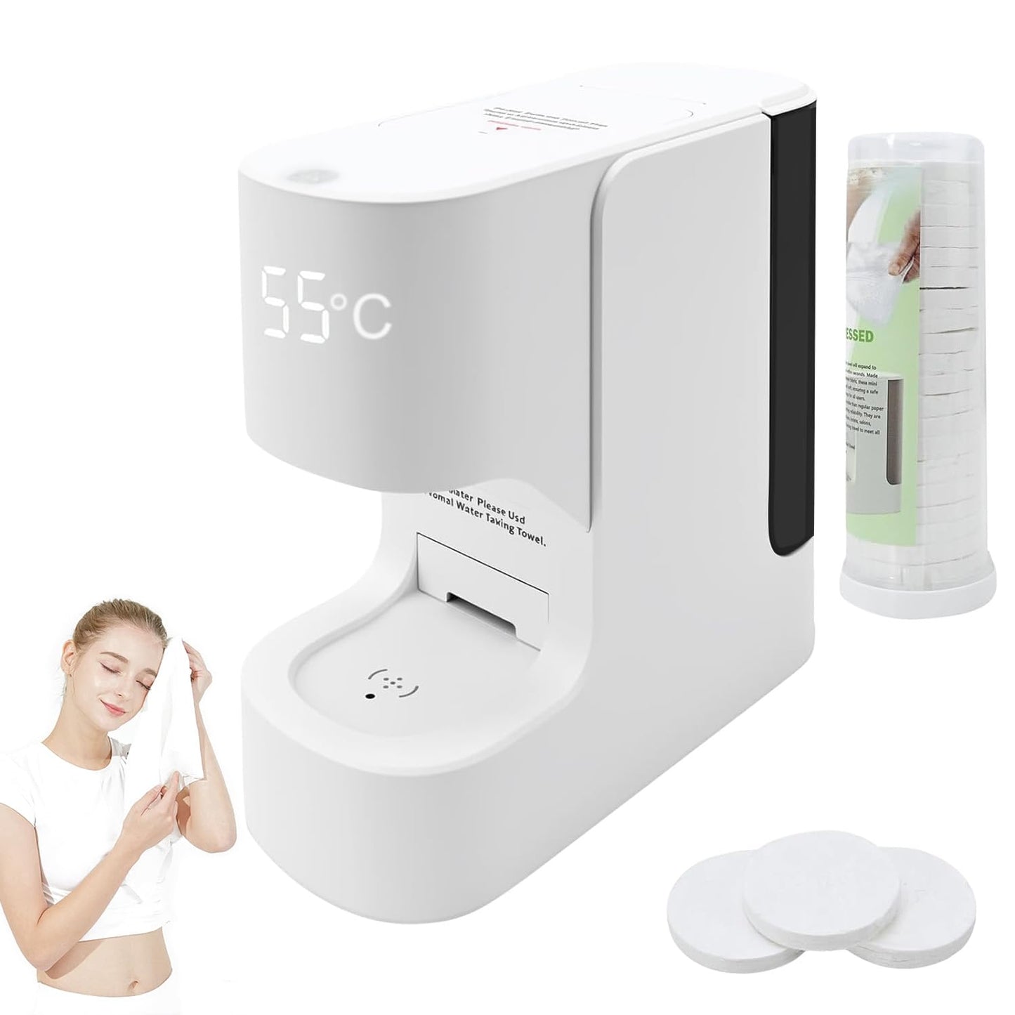 Disposable Compressed Face Towels - 60 Pcs Refills for Hot Towel Heater | Ideal for Smart Towel Warmers