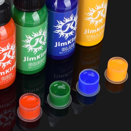 JimKing 30ml Water-Based Tattoo Ink Set - Natural Plant Pigments for Permanent Makeup & Tattoos, Long Lasting & Vivid Colors