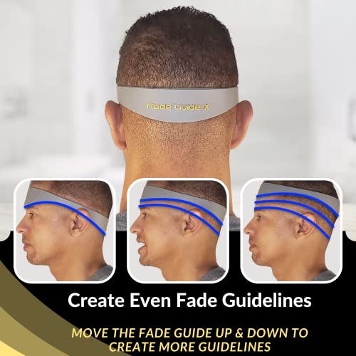 Fade Guide X Curved Silicone Haircut & Neckline Template for DIY Fades