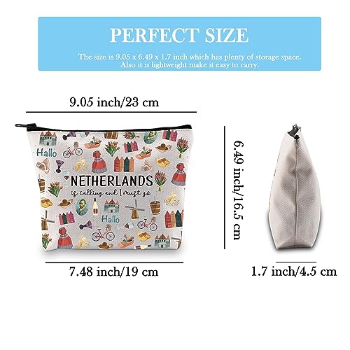 Must Go Netherlands Travel Makeup Bag - Dutch Souvenir Gift