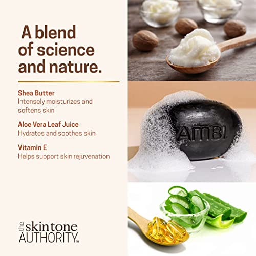 Ambi Black Soap with Shea Butter & Aloe Vera - 3.5 Oz Facial Bar (Pack of 1)