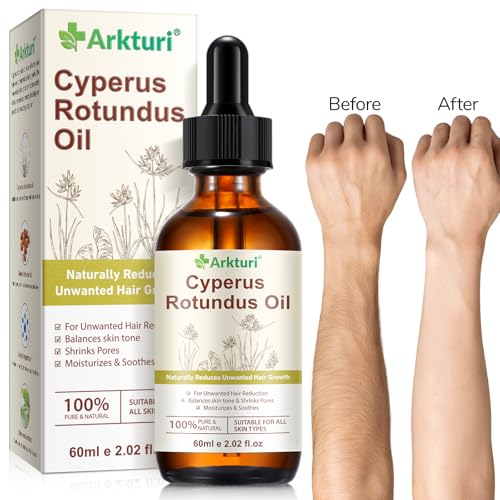Buyourtaste Cyperus Rotundus Hair Removal Oil 1.01 Fl Oz Pack of 2 for Skin Soothing & Pore Shrinkage