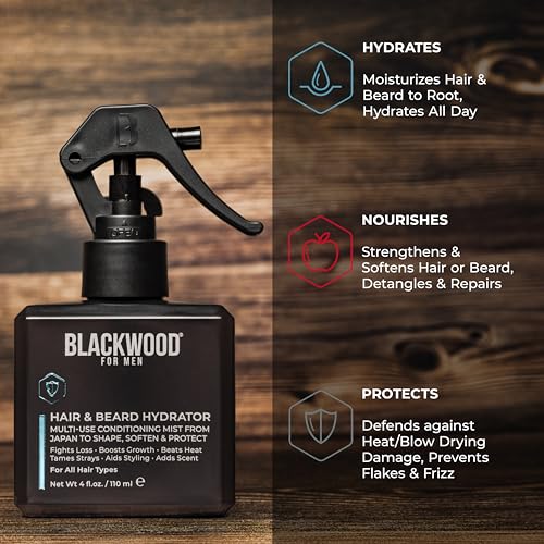 Blackwood For Men 4 Oz Hair & Beard Hydrator Spray – Leave-In Conditioner