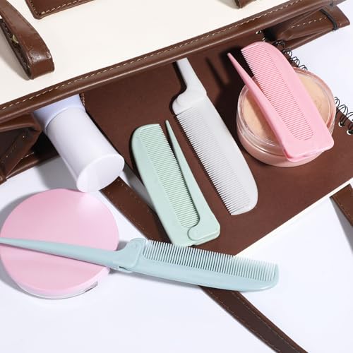 Travel Foldable Hair Parting Combs Set - 4 Pcs for Men & Women