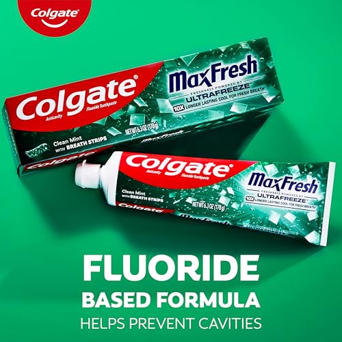 Colgate MaxFresh Clean Mint Toothpaste 4 Pack, 6.3 oz
