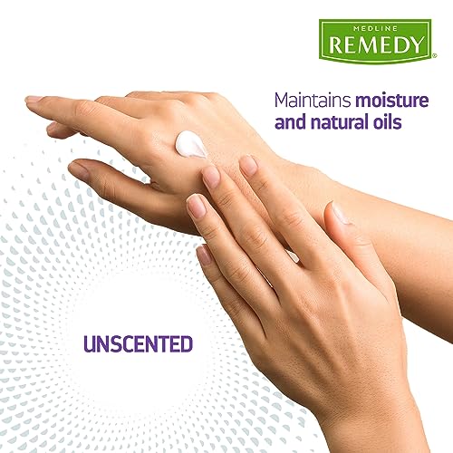 Medline Remedy Clinical Skin Cream Moisturizer 12 fl oz - Nourishing, Fragrance-Free, Hypoallergenic Lotion for Face and Body
