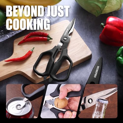 WORKPRO Heavy Duty Kitchen Scissors with Titanium Coated Blades