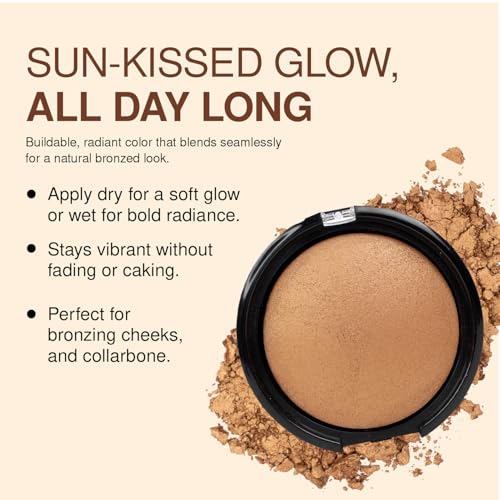 Palladio Baked Bronzer - Highly Pigmented Shimmery Glow