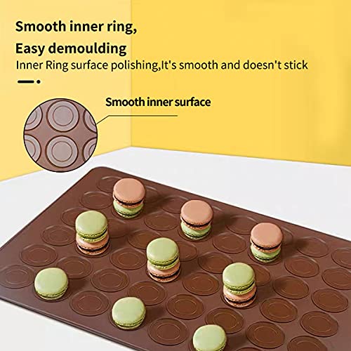 Non-Stick Silicone Macaron Baking Mats - 2 Pack, 48 Capacity