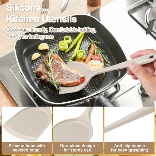 P&P CHEF 4-Piece Silicone Kitchen Utensil Set - Heat-Resistant & Non-Stick