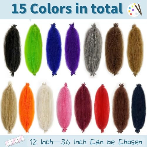 24 Inch Afro Spring Twist Hair Extensions - 6 Pack Pre-Separated Synthetic