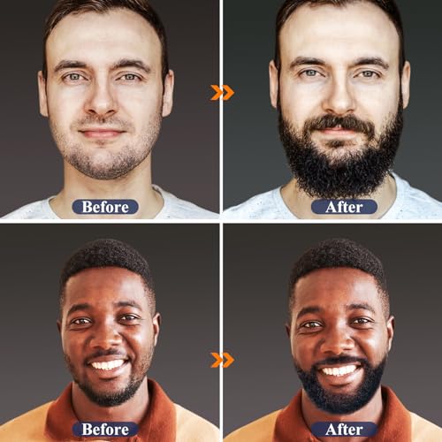 MALE GOD Beard Kit, Beard Growth Kit w/Natural Ingredients Beard Oil & Balm & Comb, Beard Growth Oil w/4X Thickening Biotin, Fathers Day | Chrismtas | Birthday Gifts for Men Him Husband Boyfriend Dad