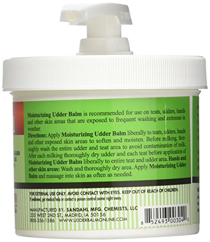 Moisturizing Udder Balm 12oz Pump for Skin Relief & Protection