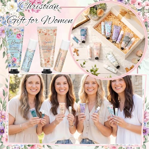Loopeer Christian Hand Cream & Lip Balm Gift Set - 18 Sets, Bible Verses