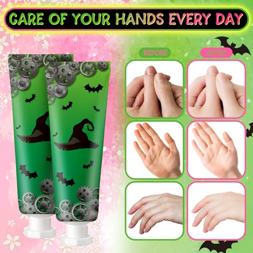 Loopeer 24 Pcs Witch Hand Cream Set - Green Witch Theme Party Favors