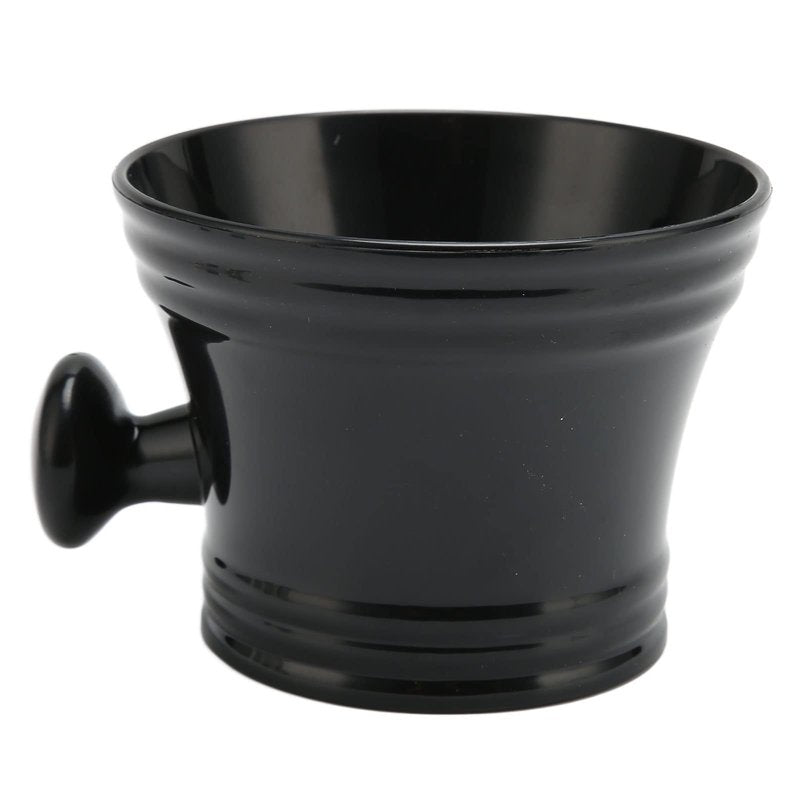 TIKATARER Shaving Bowl, Large Capacity Portable Black Shaving Soap Bowl Shave Mug with Comfortable Grip Handle for Barber and Home Use
