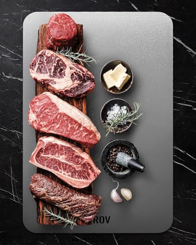 Sirov Titanium Cutting Board - 100% Pure, Non-Toxic, Dishwasher Safe (16" x 10")