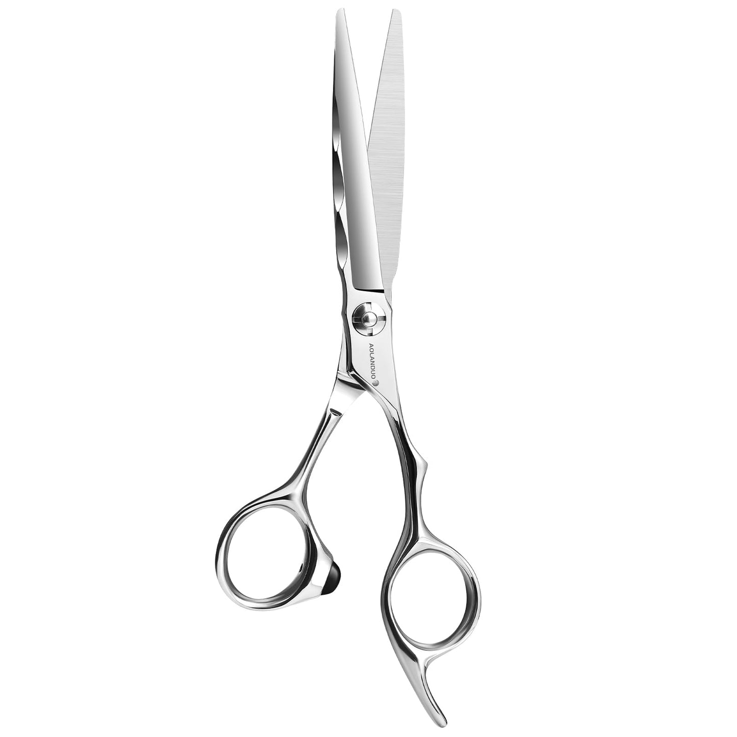 AOLANDUO 6" Professional Hair Shears – Japanese VG10 Steel, Convex Edge with CNC-Wave Blade Design | Upgraded from Aichi 440C | Ergonomic Offset Handle for Barbers & Stylists