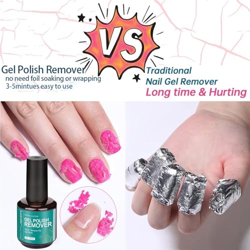 Lustrelle Gel Nail Polish Remover - Quick 2-5 Minute Formula