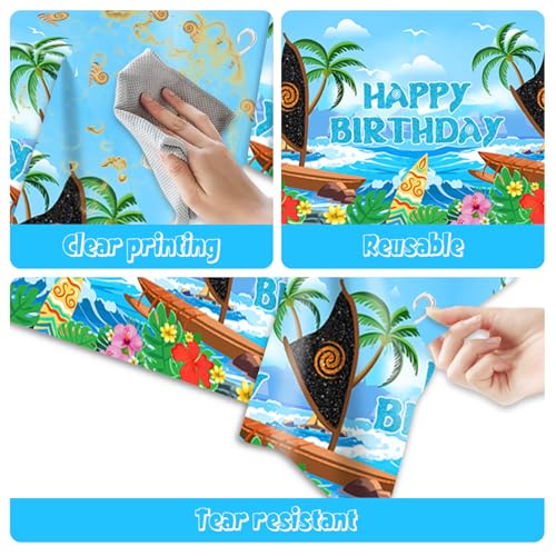 Ocean-Themed Tablecloth Set for Kids Birthday Parties - 2 Pcs
