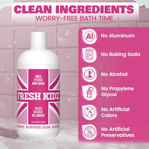 Fresh Kidz Girls Pink Body Wash & Deodorant Set - 16.9 fl oz