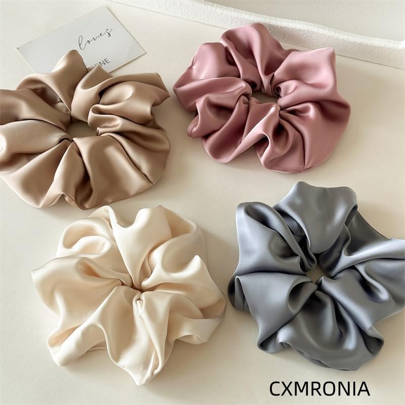Extra Large Satin Scrunchies for Women - Jumbo Silk Hair Ties