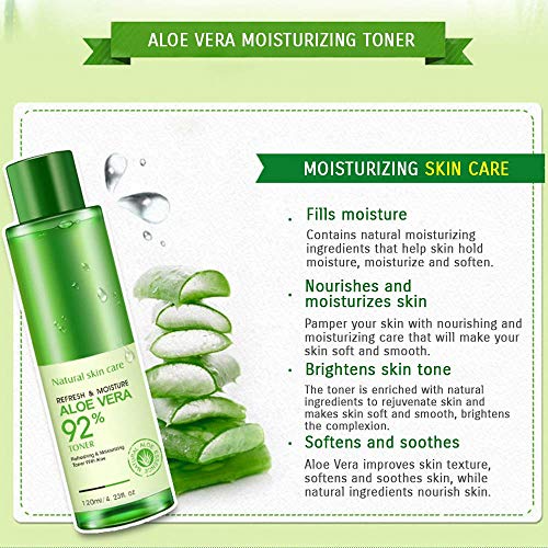 BIOAQUA Aloe Vera Moisturizing Toner - 120ml Hydrating Skin Care