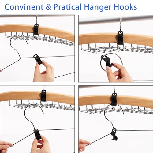 200 Plastic Clothes Hanger Connector Hooks - Space Saving Closet Organizer