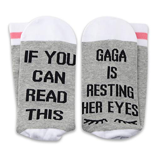 Gaga Resting Eyes Socks 2 Pairs - Gift for Grandma or Mother's Day
