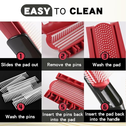 Enjoy Holiday 1981 Hair Brush Set - 9 Row & 5 Row for Curly Hair