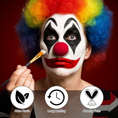 Afflano Halloween Face Paint Kit 11Pcs for Clown Vampire Zombie Cosplay