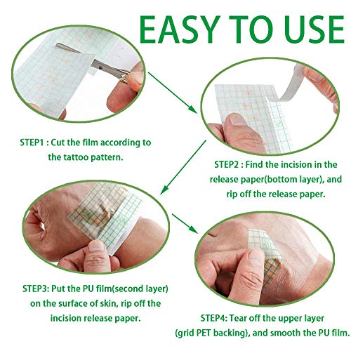 Flatoedu Tattoo Aftercare Bandage Roll 2" x 360" - Waterproof Film