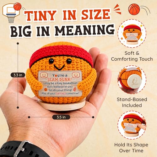 Handmade Crochet Basketball - Inspirational Gift for Men