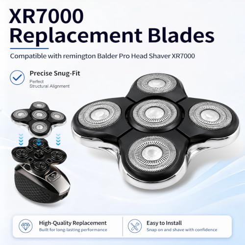 RusicEss 1 Pack XR7000 Replacement Blades for Remington Balder Pro Head Shaver