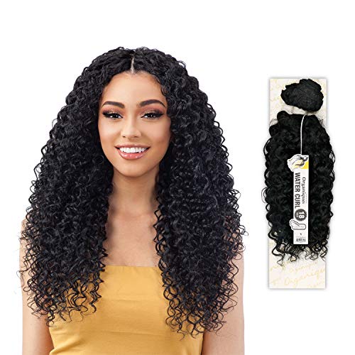 Organique Mastermix Synthetic Weave - Water Curl 18 Inch, 1B Off Black