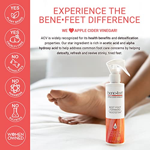 Benefeet Peeling Spray for Feet - 6.7 oz Exfoliator for Cracked Heels, Corns & Calluses