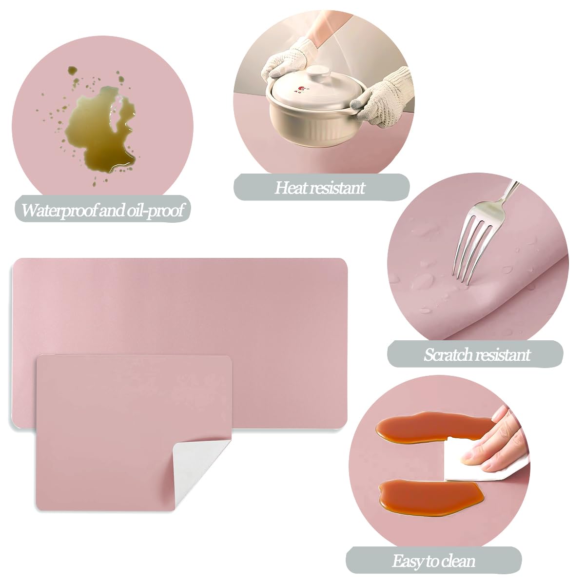 SUTOZMIWE Nail Art Table Mat,2 PCS Nude Pink Fordable Soft Microfiber PU Leather Nail Mats, Nail Arm Rest Pad for Acrylic Nails,Manicure Pads Desk Mat for Nail Tech Must Haves Salon Home Nail Supplies