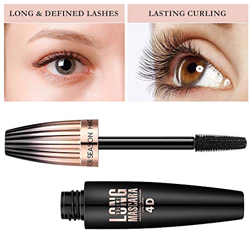 4D Silk Fiber Lash Mascara - Waterproof Volume & Length, 2 Pack